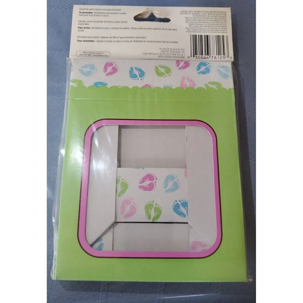 Wilton Baby Shower Treat Box With Baby foot Print